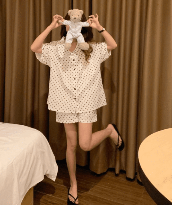 빅카라 도트 땡땡이 여름 잠옷 파자마세트 (3color)